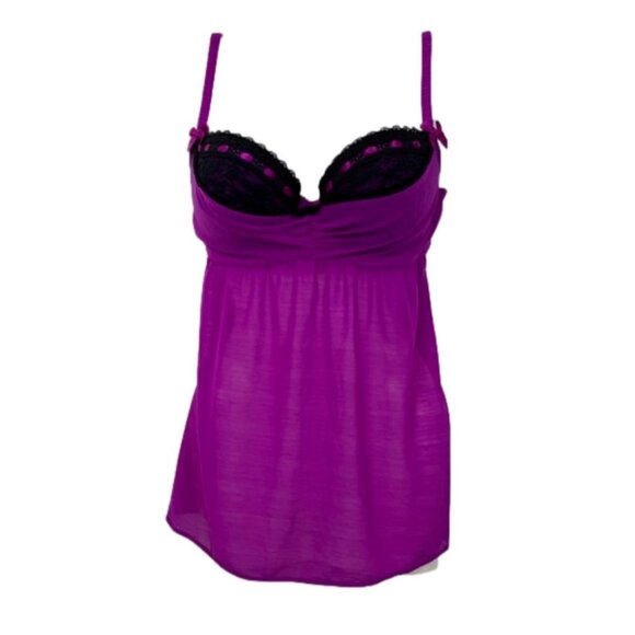 SOLD 𝅺La Senza Purple Push up Babydoll Bustier size M - Picture 2 of 6